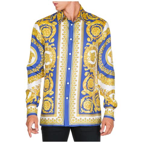 men versace shirt wedding|Versace long sleeve shirt men.